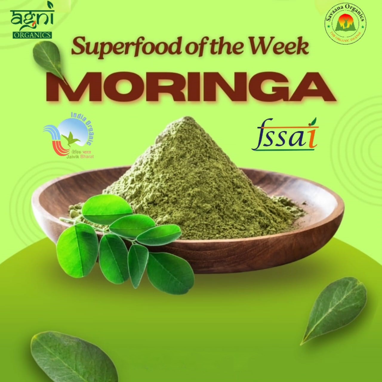 Savaana Organics Moringa Leaves Powder 200g | Pure & Natural Superfood | Rich in Antioxidants, Vitamins & Minerals | Boosts Immunity & Energy | Healthy Green Herbal Supplement