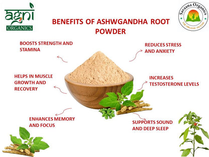 Savaana Organics Ashwagandha Root Powder | Pure & Natural | Immunity & Stress Support | Ayurvedic Herbal Supplement – 200g