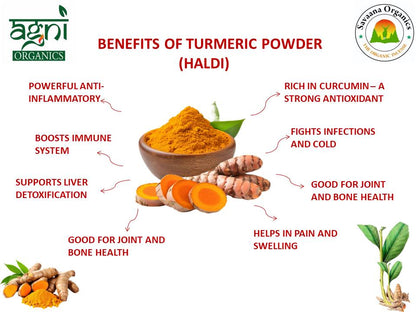 Savaana Organics Turmeric Powder |Natural Haldi with High Curcumin | No Added Color or Preservatives | Aromatic & Flavourful Haldi for Cooking, Milk & Wellness |Pure Ground Turmeric 500 G