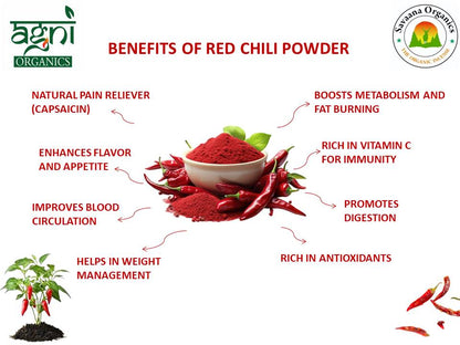 Savaana Organics Red Chilli Powder  Pure & Natural | No Added Colours or Preservatives | Strong Aroma & Spicy Taste | Premium Lal Mirch Powder for Everyday Indian Cooking & Seasoning | 500 G