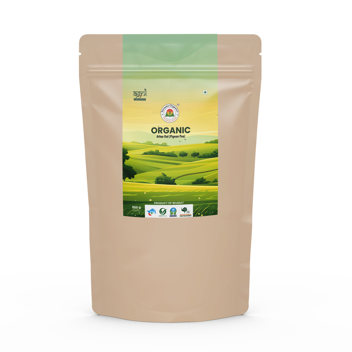 Savaana Organics Arhar Dal (Toor Dal) | Certified organic Pure & Natural | Unpolished & Naturally Cleaned | High Protein & Fiber | Healthy Indian Pulse for Daily Cooking – 950g