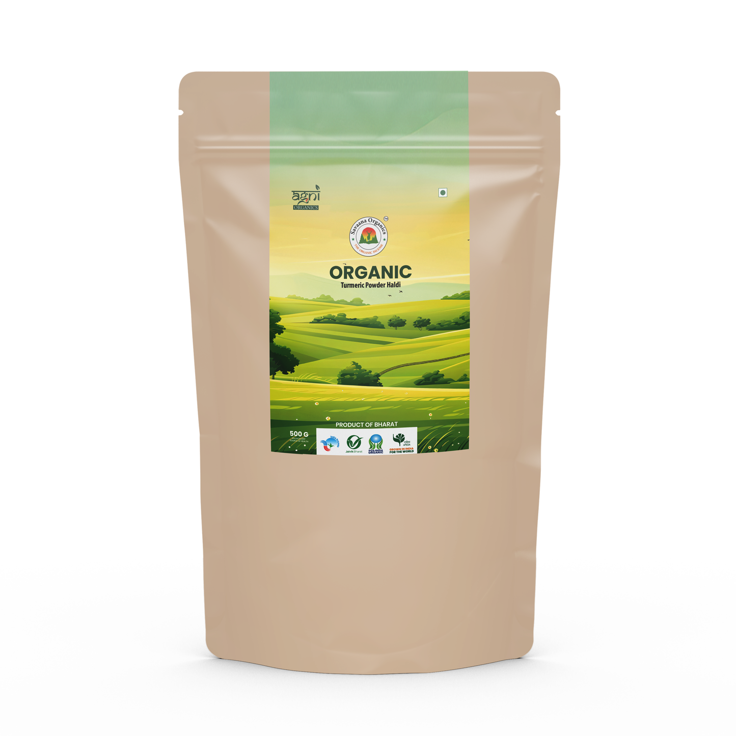 Savaana Organics Turmeric Powder |Natural Haldi with High Curcumin | No Added Color or Preservatives | Aromatic & Flavourful Haldi for Cooking, Milk & Wellness |Pure Ground Turmeric 500 G